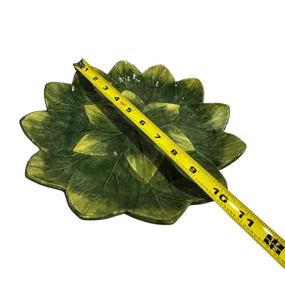 Leaves Plate ABC Bassano Pottery Majolica - Picture 4 of 5